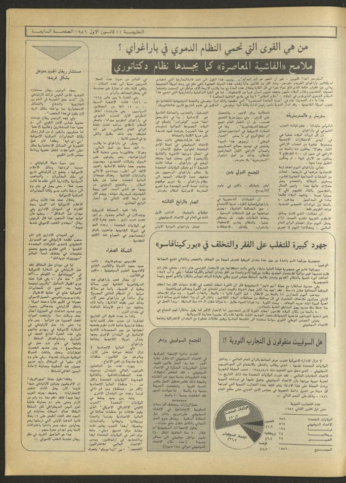 Attali'ah Newspaper, Issue No. 458, 11 December 1986
