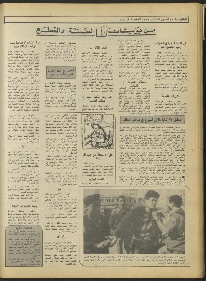 العدد 465 من جريدة الطليعة، 29 كانون الثاني 1987