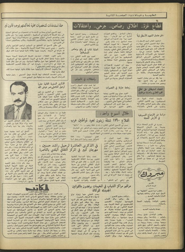 Attali'ah Newspaper, Issue No. 466, 5 February 1987
