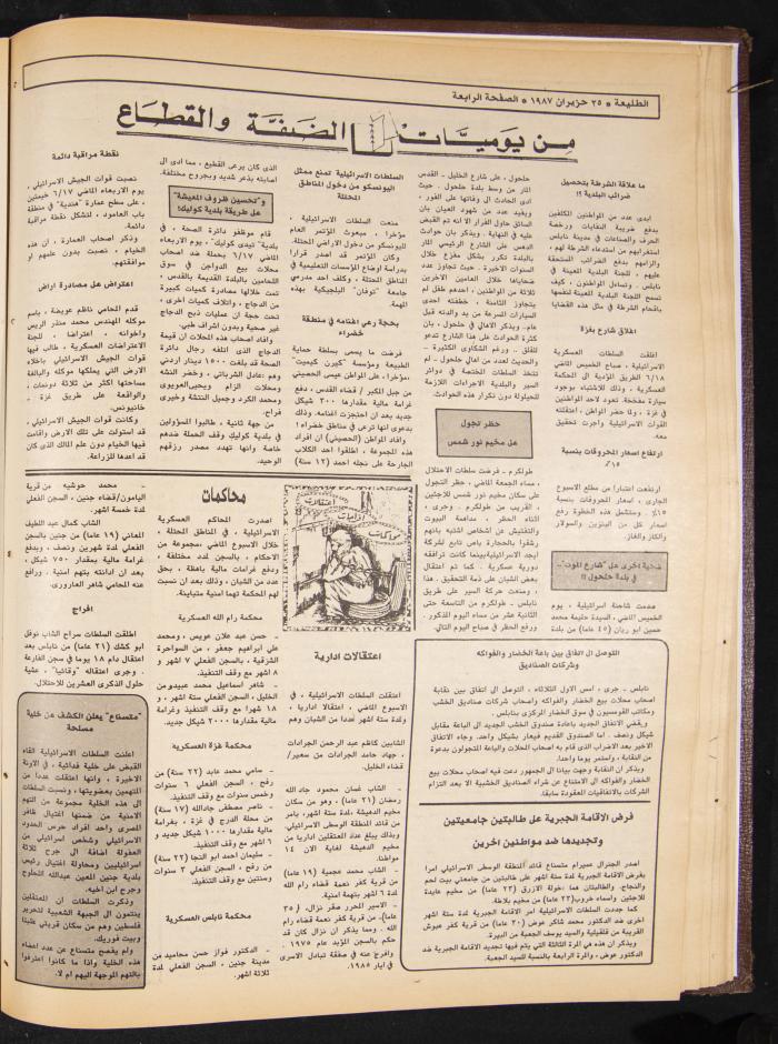 العدد 486 من جريدة الطليعة، 25 حزيران 1987
