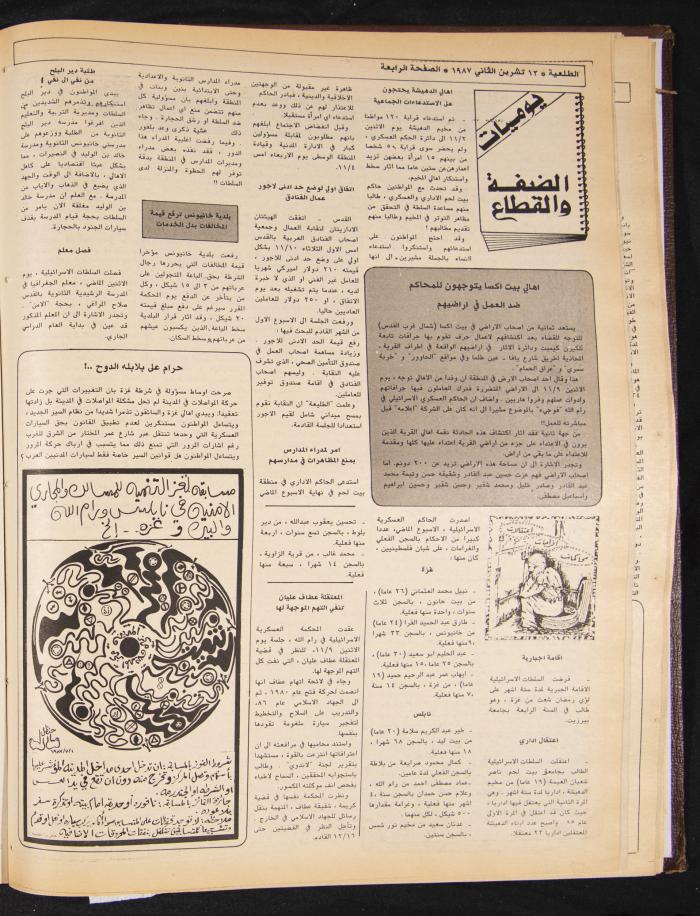 العدد 506 من جريدة الطليعة، 12 تشرين الثاني 1987