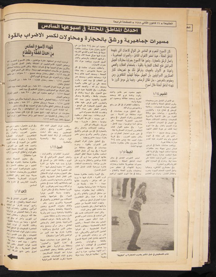 العدد 516 من جريدة الطليعة، 21 كانون الثاني 1988