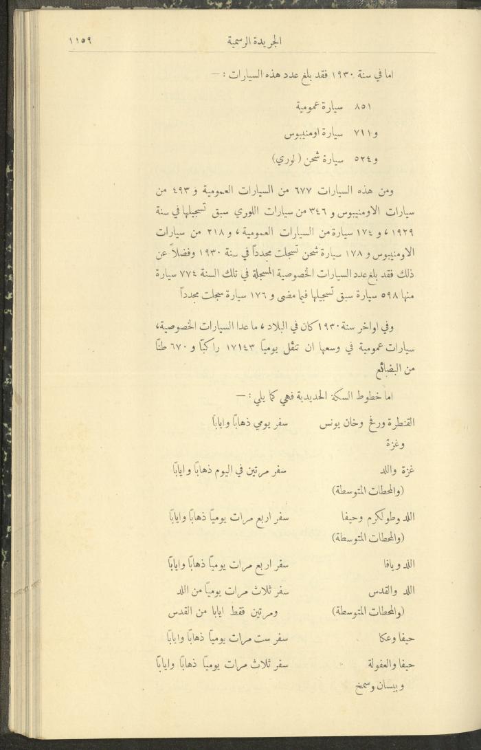 Special Issue, the Official Palestine Newspaper, 19 November 1931