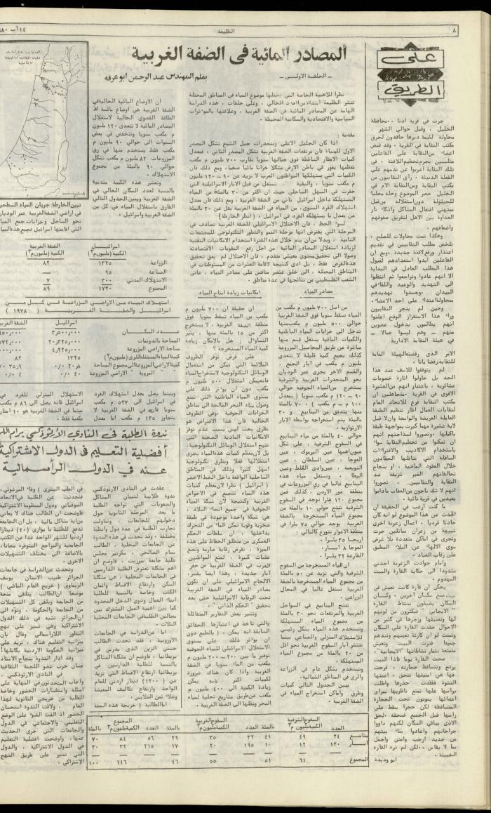 Attali'ah Newspaper, Issue No. 128, 14 August 1980 