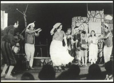 A Scene from the "Antoura and Lattouf" Play, 1975