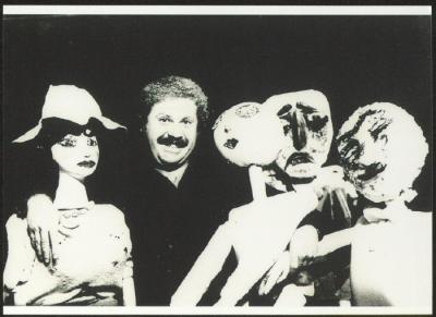 Adel Tartir and Characters from the "Ras Roos" Play, 1980