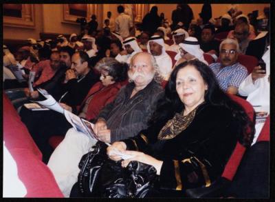 Adel Tartir and the Actress Samia Qazmouz, Sharjah, March 2013