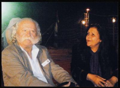 Adel Tartir and the Actress Samia Qazmouz, Sharjah, March 2013
