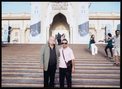 Adel Tartir and the Director Karim Rashid, Sharjah, 2013