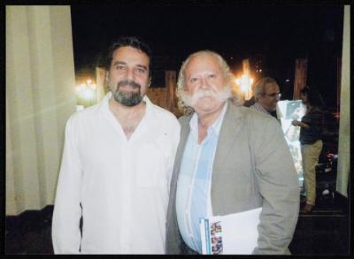 Adel Tartir and the Actor Maher Salibiy, Sharjah, March 2013