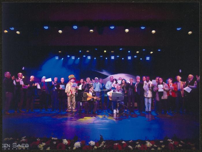 صورة جماعية من افتتاح المسرح البلدي، رام الله، 9 آذار 2017 
