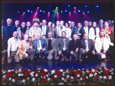 صورة جماعية من افتتاح المسرح البلدي، رام الله، 9 آذار 2017 
