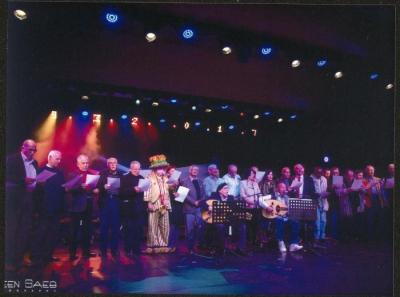 A Group Photograph from the Opening of the Municipal Theatre, Ramallah, 9 March 2017
