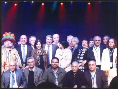 صورة جماعية من افتتاح المسرح البلدي، رام الله، 9 آذار 2017 
