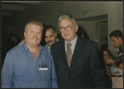 Adel Tartir and Actor Nour el-Sherif, Cairo, 1999  