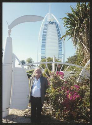 Adel Tartir in front of Burj Al-Arab, 2013 
