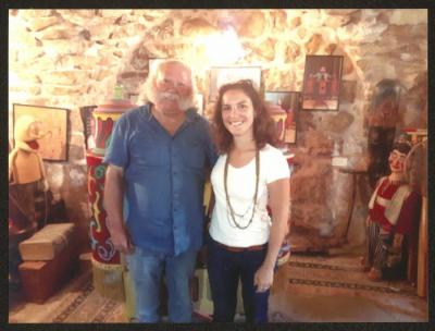 Adel Tartir with a Woman, Ramallah, 14 September 2017