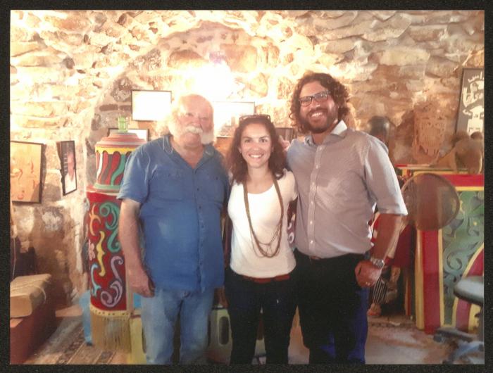 Adel Tartir, His Son Alaa and a Friend at the 