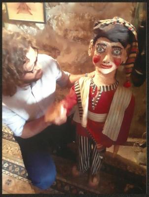 Alaa Tartir and "Al-Ajab" Character, Ramallah 14 September 2017