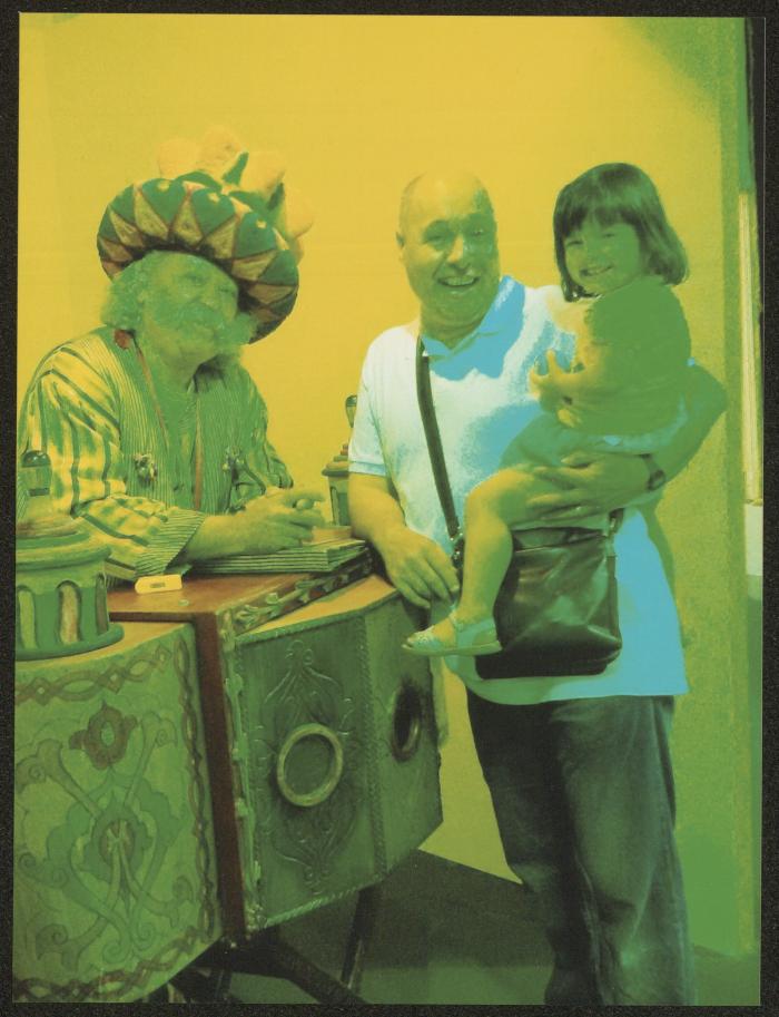 Adel Tartir and the Storyteller Nimr Salmoun, Sharjah, 2015 