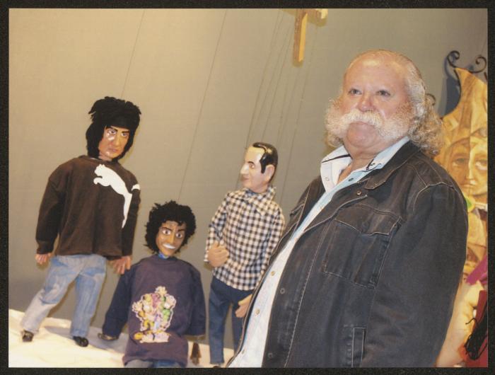Adel Tartir at an Exhibition of Dolls and Puppets in Egypt, 2015