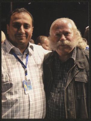 Adel Tartir with the Storyteller Khalid Shanan in Egypt, 2015