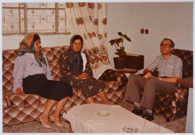 The doctor in charge of health education, accompanied by the principal of the Anabta Charitable Association kindergarten - Tulkarm