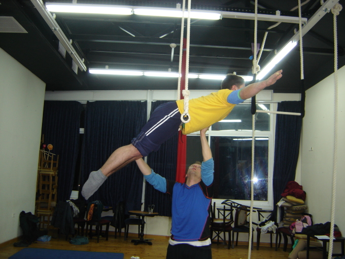 A Glimpse of a Workshop for the First Cohort of Trainers at the Palestinian Circus School