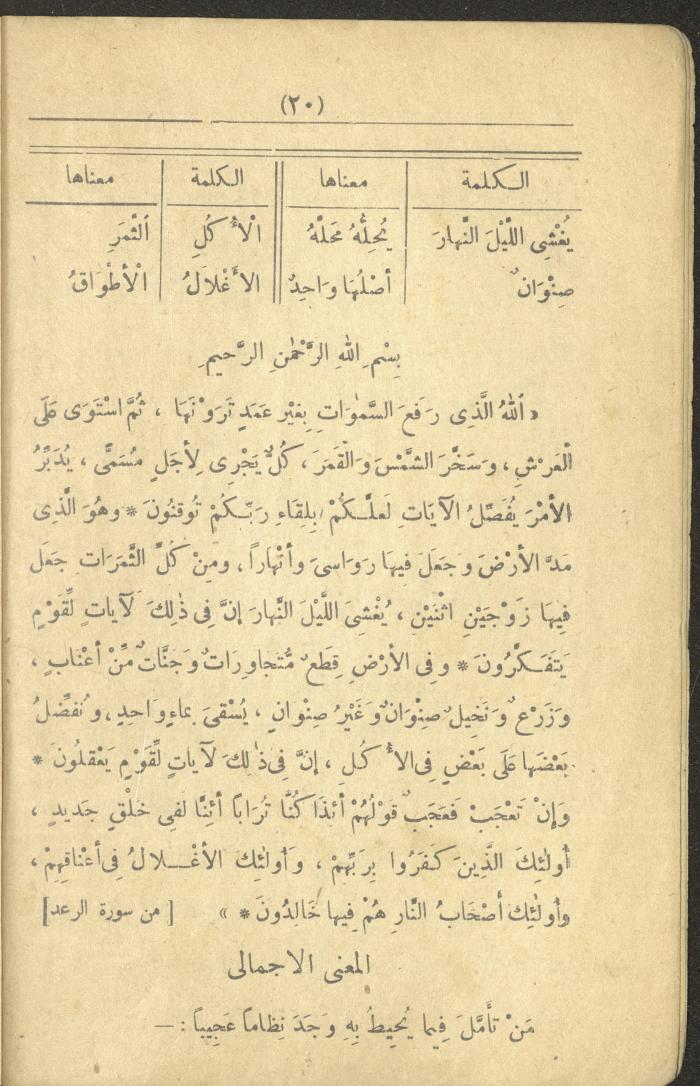 A Book On the Principles of Islam, the 1920s and 1940s