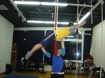 A Glimpse of a Workshop for the First Cohort of Trainers at the Palestinian Circus School