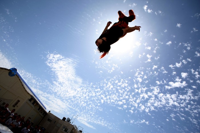 A Glimpse of One of the Palestinian Circus School's Shows for a Group of Students