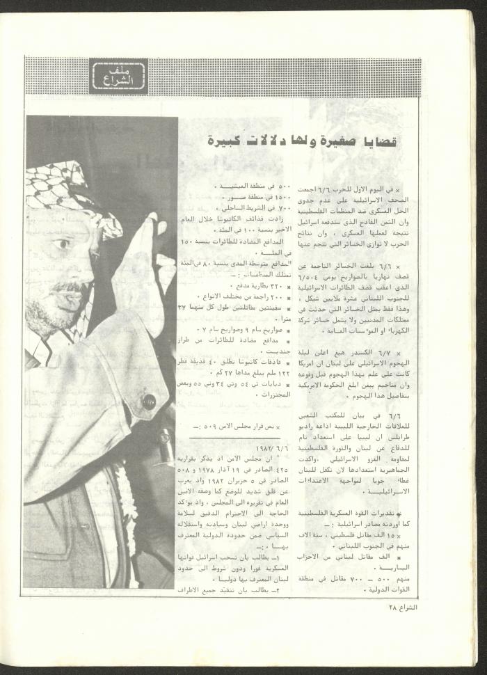 The 41st Issue of ash-Sheraa Magazine, July 1982