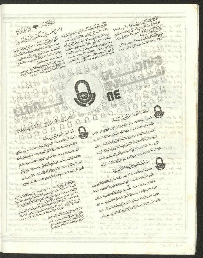 العدد الخامس والأربعون من مجلة العودة، 19 تموز 1984
