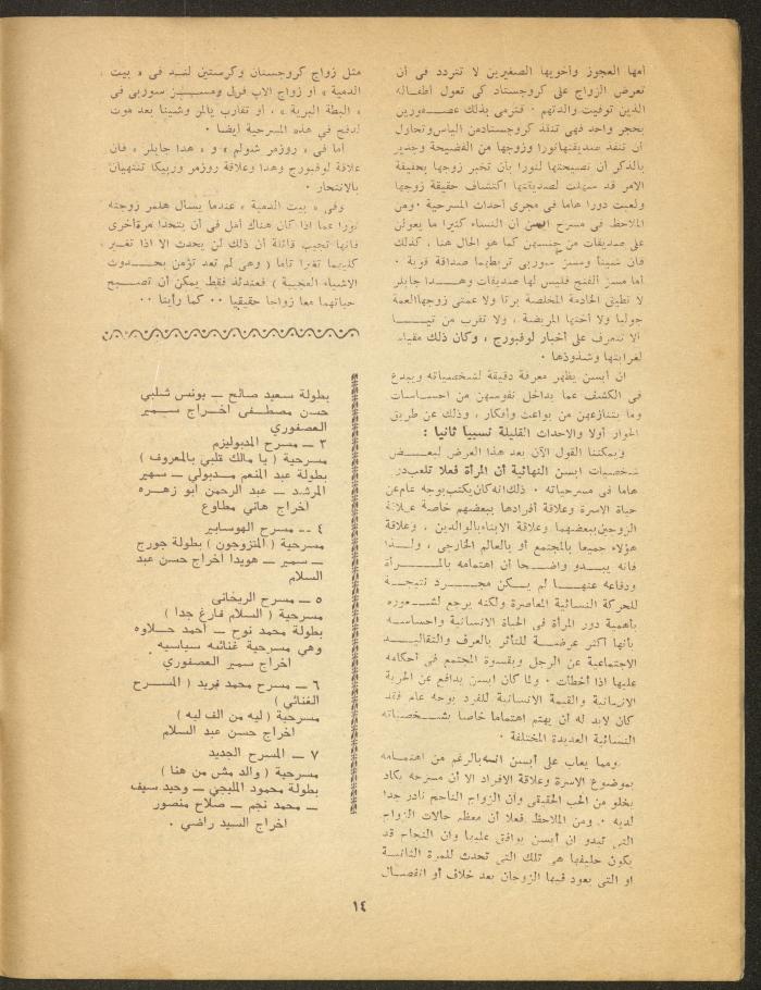 The 4th Issue of al-Masrah Magazine, 1977