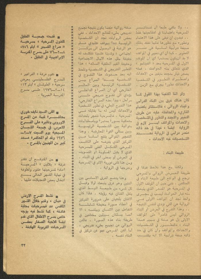 The 2nd Issue of al-Masrah Magazine, February 1976