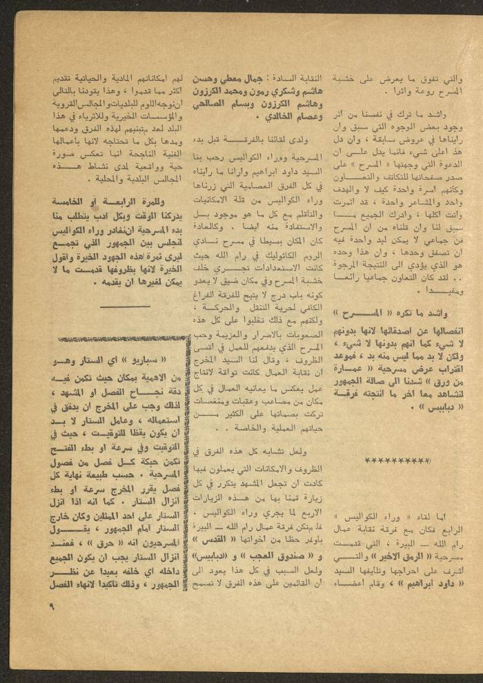 The 2nd Issue of al-Masrah Magazine, February 1976