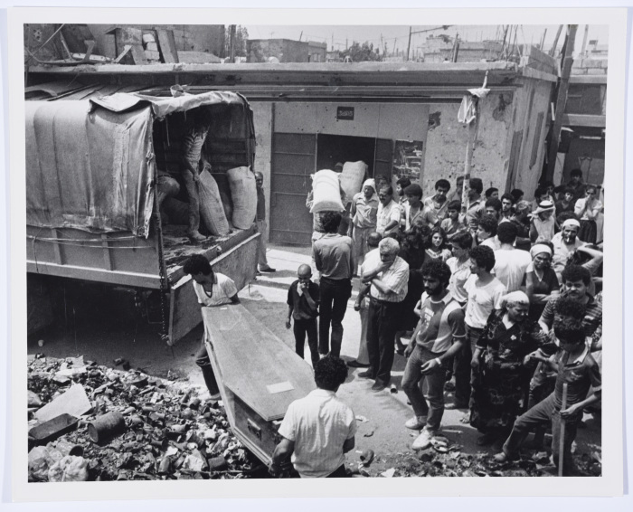 Transporting a Shaheed's Body, Burj al-Barajneh Camp, 1986  