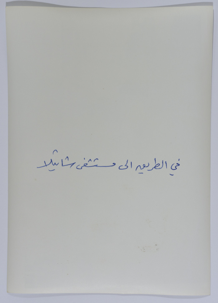 The Road to Shatila Camp Hospital, 1987 