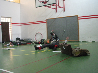 مدرسة سيرك فلسطين تقدم فرقة إيرلندية