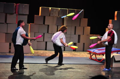 من عرض "لوين" الذي قدمته "مدرسة سيرك فلسطين"