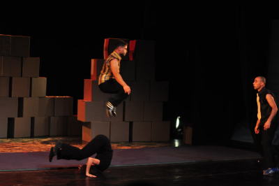 من عرض "لوين" الذي قدمته "مدرسة سيرك فلسطين"