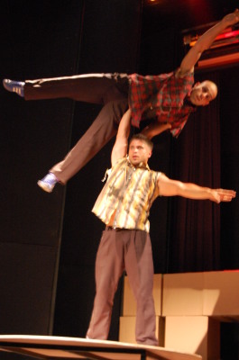 من عرض "لوين" الذي قدمته "مدرسة سيرك فلسطين"