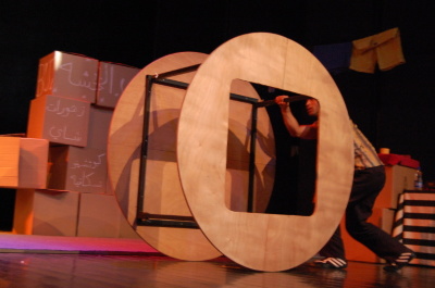 من عرض "لوين" الذي قدمته "مدرسة سيرك فلسطين"