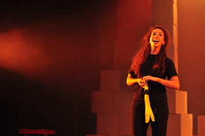 من عرض "لوين" الذي قدمته "مدرسة سيرك فلسطين"