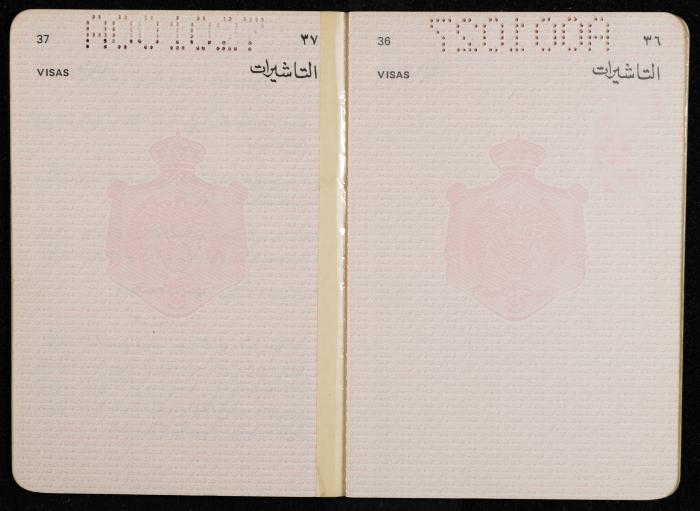 Passport of Saad Eddin Alami by the Kingdom of Jordan, 4 March 1985