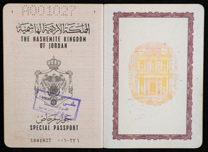 Passport of Saad Eddin Alami by the Kingdom of Jordan, 4 March 1985