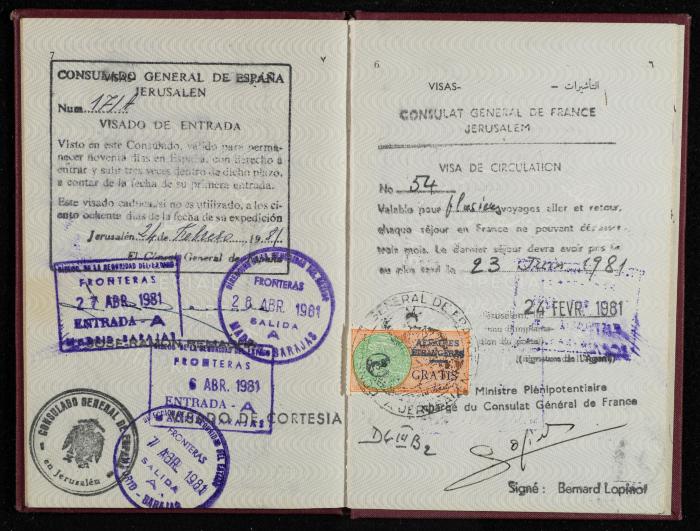 Passport of Saad Eddin Alami by the Kingdom of Jordan, 14 July 1980