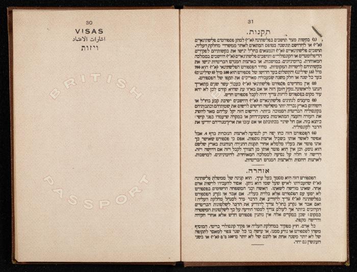 Sa'd Eddin al-Alami's Passport, Jerusalem, 8 November 1947