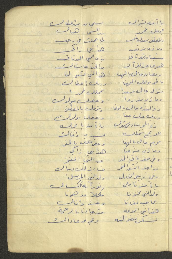 دفتر لعمر عميرة يحتوي قصائد شعرية