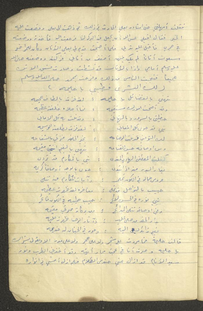 دفتر لعمر عميرة يحتوي قصائد شعرية
